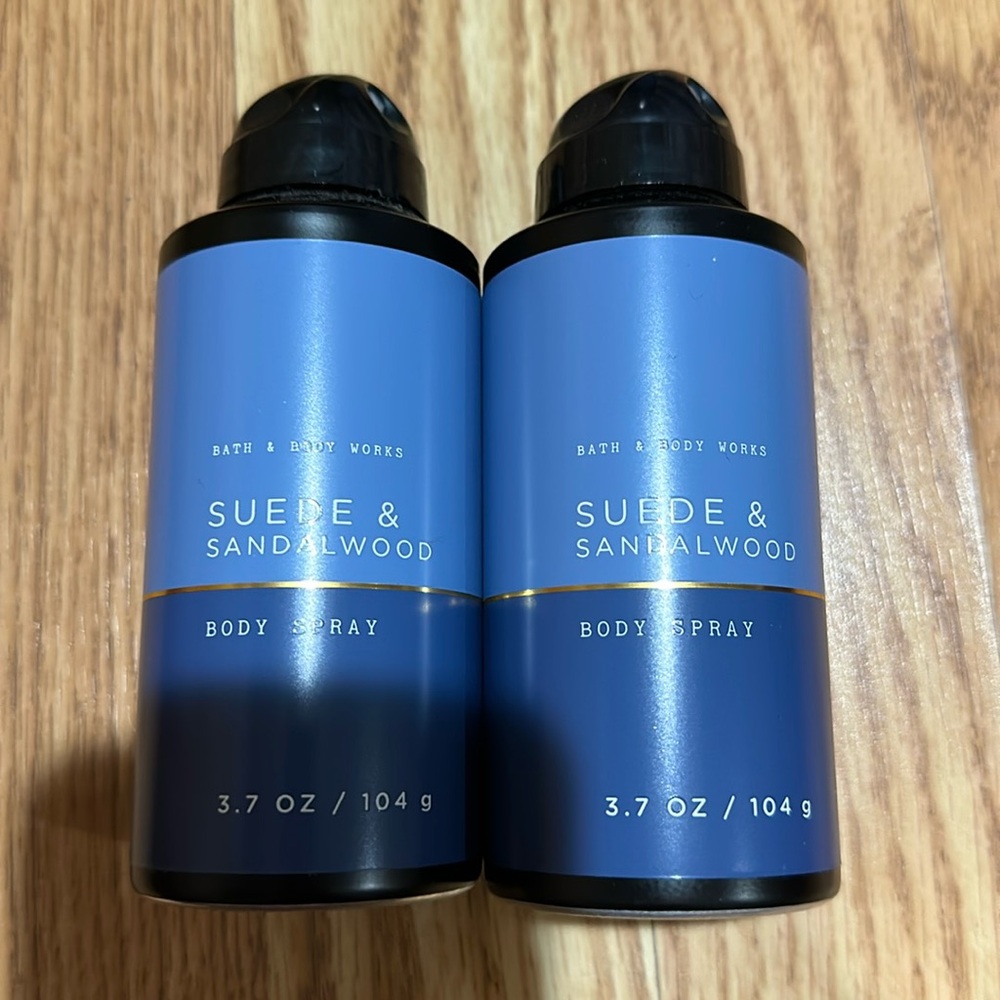 BBW MENS 2pc  set Suede & Sandalwood Body Spray